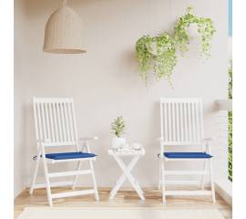 Perne scaune grădină 2 buc. albastru 40x40x3 cm țesătură oxford