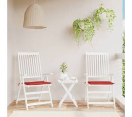Perne scaune grădină 2 buc. roșu 40x40x3 cm țesătură oxford