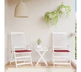 Perne scaune grădină 2 buc. roșu vin 50x50x3 cm țesătură oxford