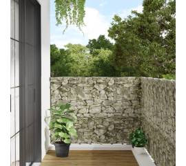 Paravan de grădină cu aspect de piatră, 800x120 cm pvc