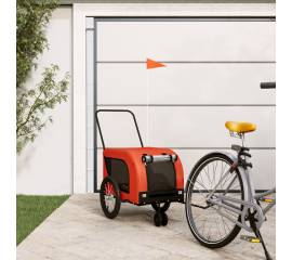 Remorcă bicicletă animale companie portocaliu/negru oxford/fier