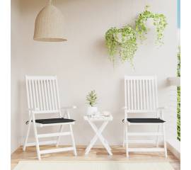 Perne scaune grădină 2 buc. negru 50x50x3 cm țesătură oxford