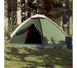 Cort de camping cupolă pentru 4 persoane, verde, impermeabil