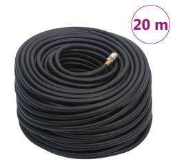 Furtun de aer hibrid, negru, 0,6", 20 m, cauciuc și pvc