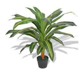 Plantă dracena artificială cu ghiveci, 90 cm, verde