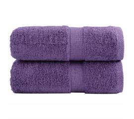 Prosoape mâini premium 2 buc violet 30x30cm 600 gsm 100% bumbac