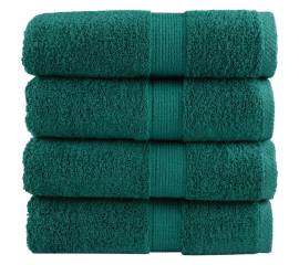 Prosoape mâini premium 4 buc verde 30x30 cm 600 gsm 100% bumbac