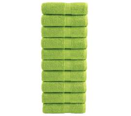 Prosoape mâini premium 10 buc verde 30x30cm 600 gsm 100% bumbac