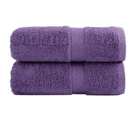 Prosoape oaspeți premium 2buc violet 30x50cm 600gsm 100% bumbac