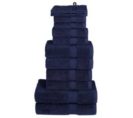 Set de prosoape premium 12 piese bleumarin 600 g/m² 100% bumbac