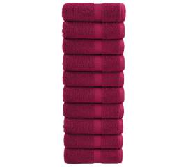 Prosoape mâini premium 10 buc bordo 30x30 cm 600gsm 100% bumbac