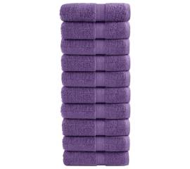 Prosoape mâini premium 10 buc violet 30x30cm 600gsm 100% bumbac