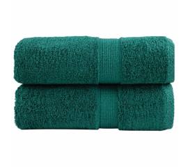 Prosoape mâini premium 2 buc verde 30x30 cm 600 gsm 100% bumbac