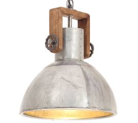 Lampă suspendată industrială, 25 w, argintiu, rotund, 30 cm e27