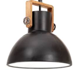 Lampă suspendată industrială, negru, 40 cm, 25 w, rotund, e27