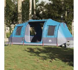 Cort de camping tunel pentru 4 persoane, albastru, impermeabil