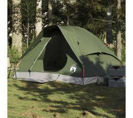 Cort camping cupolă 2 persoane verde măsliniu impermeabil