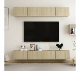 Comode tv, 4 buc., stejar sonoma, 100x30x30 cm, pal