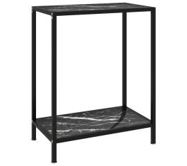 Masă consolă, negru, 60 x 35 x 75 cm, sticlă securizată