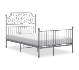 Cadru de pat, gri, 120x200 cm, metal și placaj