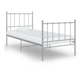 Cadru de pat, gri, 100x200 cm, metal