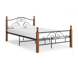 Cadru de pat, negru, 120x200 cm, metal