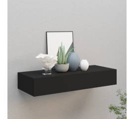 Dulap de perete cu sertar, negru, 60x23,5x10 cm, mdf