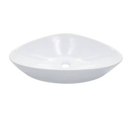 Chiuvetă de baie, alb, 58,5 x 39 x 14 cm, ceramică