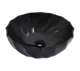 Chiuvetă de baie, negru, 46 x 17 cm, ceramică