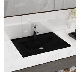 Chiuvetă baie lux, orificiu robinet negru mat 60x46 cm ceramică
