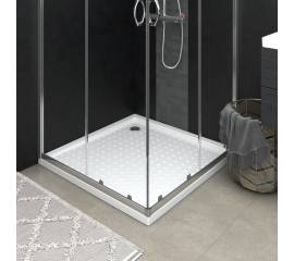 Cădiță de duș cu puncte, alb, 80x80x4 cm, abs