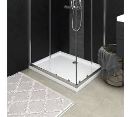Cădiță de duș dreptunghiulară din abs, alb, 70x90 cm