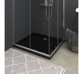 Cădiță de duș dreptunghiulară din abs, negru, 80x90 cm