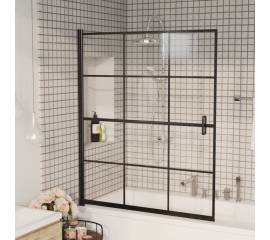 Cabină de duș, negru, 116x140 cm, esg