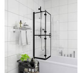 Cabină de duș pliabilă, negru, 80x140 cm, esg