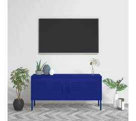 Comodă tv, bleumarin, 105x35x50 cm, oțel