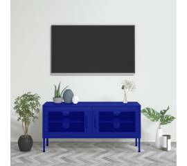 Comodă tv, bleumarin, 105x35x50 cm, oțel