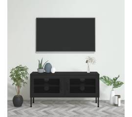 Comodă tv, negru, 105x35x50 cm, oțel