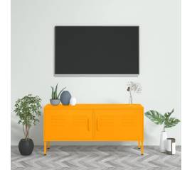 Dulap tv, galben muștar, 105x35x50 cm, oțel