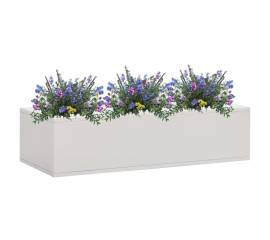 Cutie pentru flori de birou, gri deschis, 90x40x23 cm, oțel