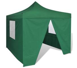 41468  green foldable tent 3 x 3 m with 4 walls