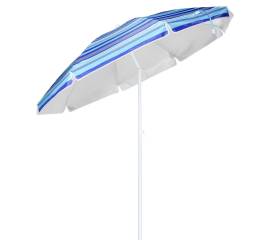 Hi umbrelă de plajă, albastru cu dungi, 200 cm