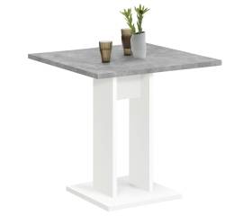 Fmd masă de bucătărie, gri beton și alb, 70 cm