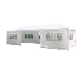 Hi cort de petrecere cu pereți laterali, alb, 3 x 9 m