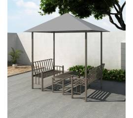 Pavilion de grădină cu masă și bănci, antracit, 2,5x1,5x2,4 m