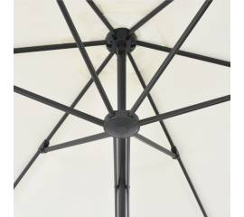 Umbrelă soare de exterior cu stâlp din oțel, nisipiu, 300 cm