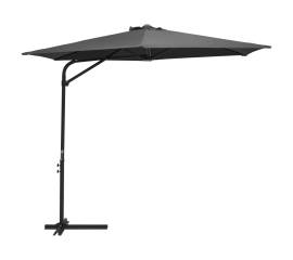 Umbrelă soare de exterior, stâlp din oțel, antracit, 300x250 cm