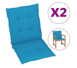 Perne pentru scaun de grădină, 2 buc., albastru, 100x50x3 cm