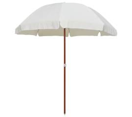 Umbrelă de soare cu stâlp din oțel, nisipiu, 240 cm