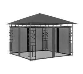 Pavilion cu plasă anti-țânțari, antracit, 3x3x2,73 m, 180 g/m²